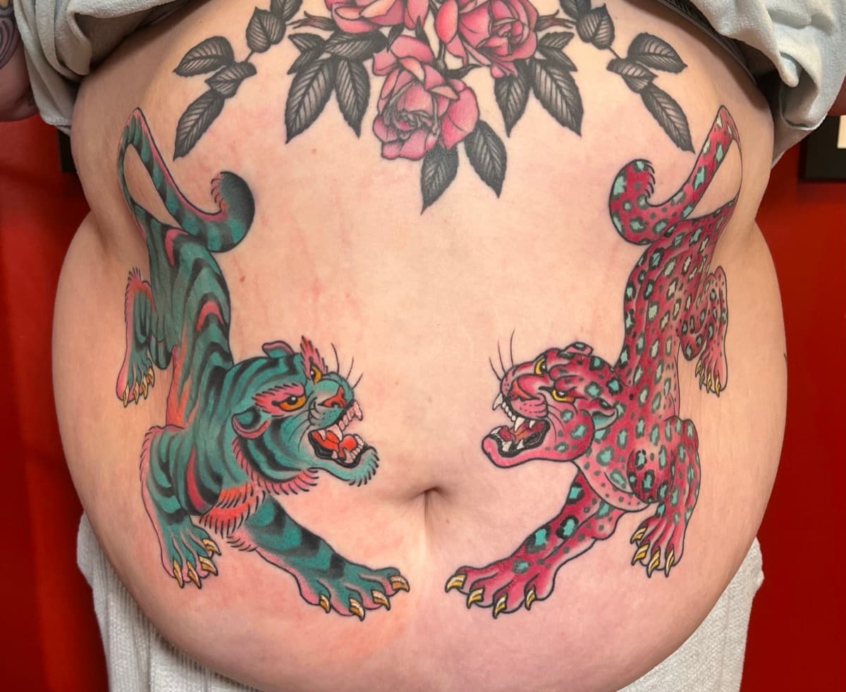 Traditional flash tattoo by Abbie Fitzpatrick at Historic Tattoo Portland